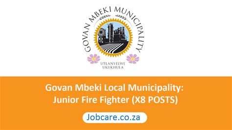 Govan Mbeki Local Municipality: Junior Fire Fighter (X8 POSTS) - Jobcare