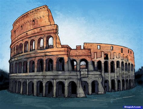 How to Draw the Colosseum - Chapter 1 | Roman drawings, Architecture ...