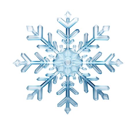 Beautiful blue snowflake on transparent background. Winter, Christmas element. Realistic snow ...