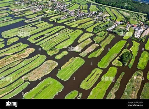 The Netherlands, Jisp, Aerial, Polder landscape Stock Photo - Alamy