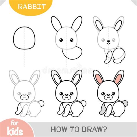 Drawing Tutorial Draw Rabbit Stock Illustrations – 63 Drawing Tutorial Draw Rabbit Stock ...