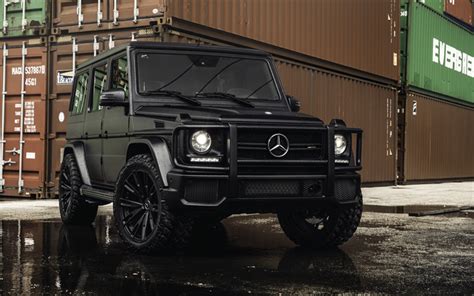 Download wallpapers Mercedes-Benz G 63 AMG, 2017, Black G63, Briсk, Gelendwagen, Mercedes G ...