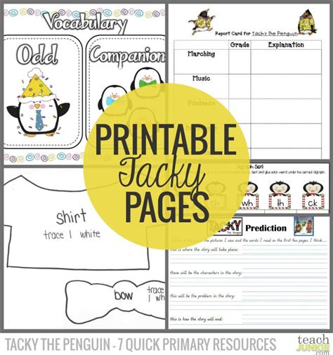 Tacky the Penguin - 7 Quick Primary Resources - Teach Junkie