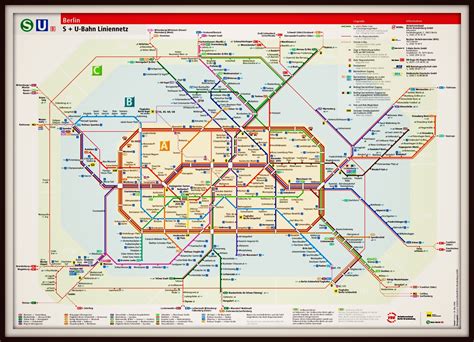 Berlin Germany Transit Subway Map Subway Map Underground Map Metro Map ...