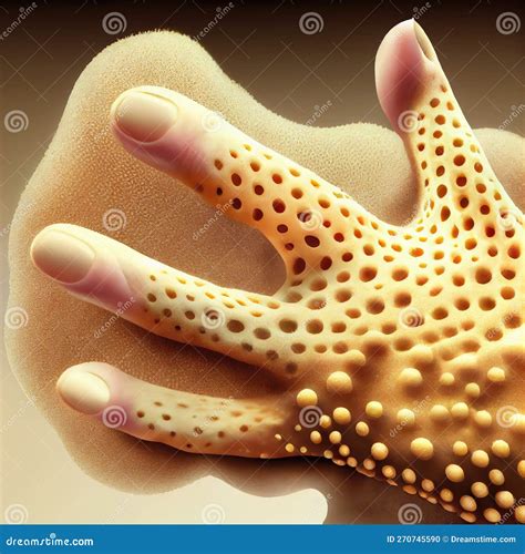 Zombie Hand with Many Small Holes, Deformed Fingers, Fungal Infection, Trypophobia Generative AI ...