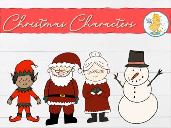 Christmas Characters - (10 Characters) Clipart by Little Duck Designs