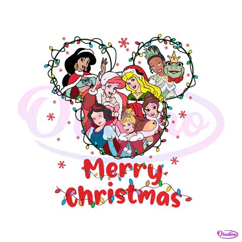 Disney Christmas Princess Merry Christmas PNG