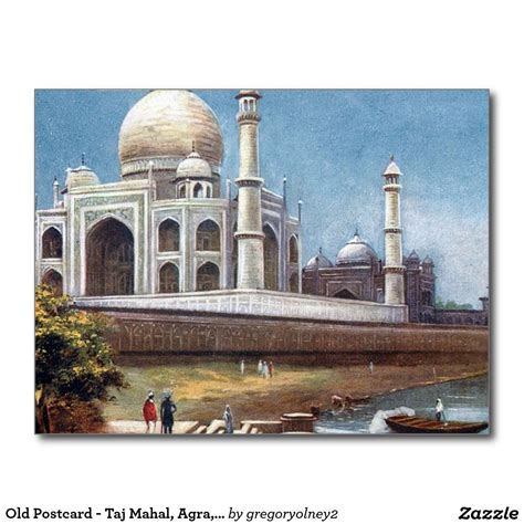 Old Postcard - Taj Mahal, Agra, India | Zazzle.co.uk | Taj mahal, Old ...