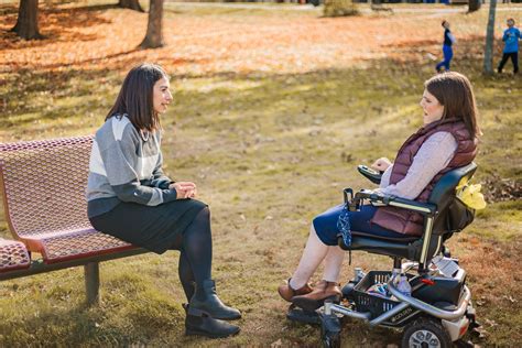 Two women talking in park 1 - The Jewish Life Photo Bank