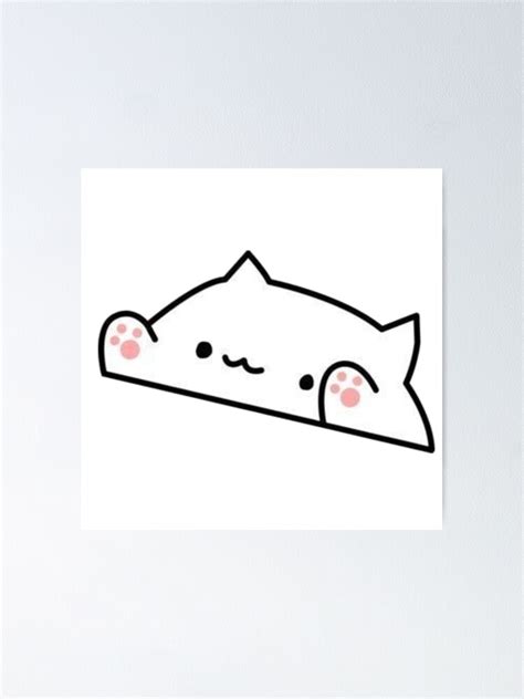 "cute white cat meme" Poster for Sale by chaouidz | Redbubble