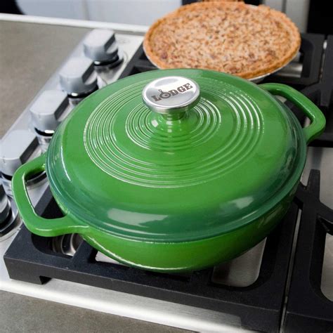 Lodge 3 Quart Colored Enamel Cast Iron Dutch Oven, Emerald - Gradated Green - EC3D53 ...