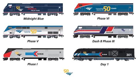 Amtrak unveils new 50th Anniversary units & Phase VII paint scheme ...