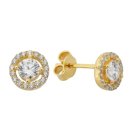 14K Real Solid Gold Butterfly Stud Earrings for Women