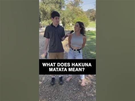 What does hakuna matata mean? - YouTube