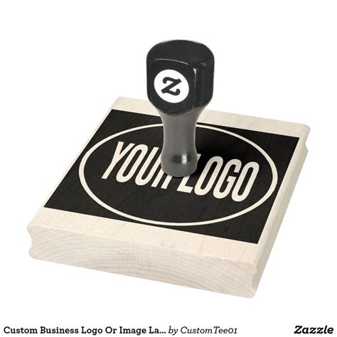 Custom Business Logo Or Image Large Rubber Stamp | Zazzle.com | Custom rubber stamps, Stamp ...
