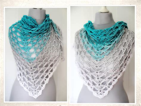 Elegant Crochet Patterns Shawls for Beginners Crochet Pattern Triangular Shawl Azores ...