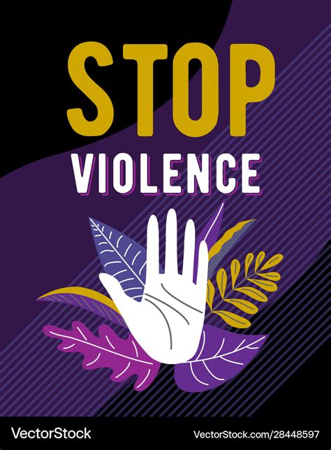 Stop violence against women poster design female Vector Image