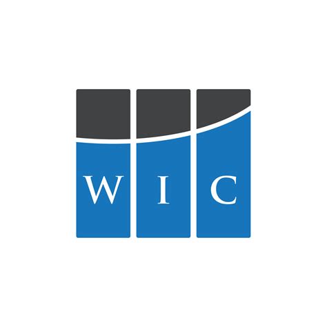 WIC letter logo design on WHITE background. WIC creative initials letter logo concept. WIC ...