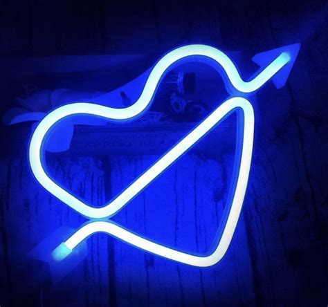 Heart Led Neon Sign Blue Heart Neon Led Sign Blue Heart Neon | Etsy ...