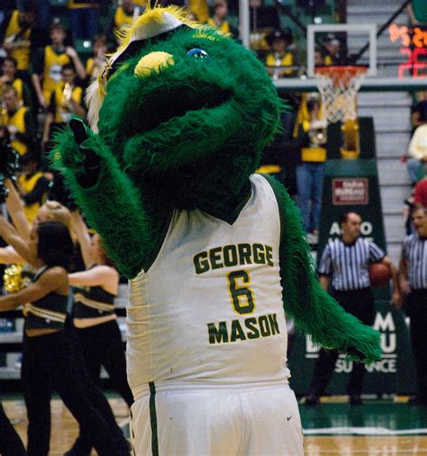 Gunston, the fuzzy green mascot of George Mason Universit… | Flickr