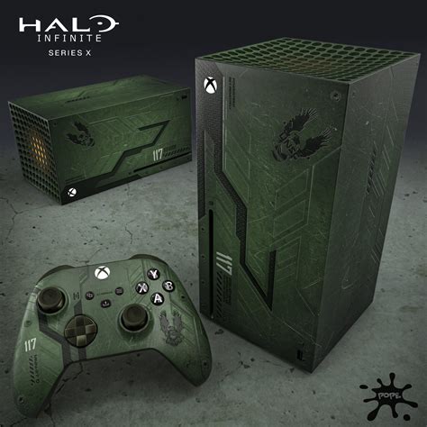 Custom Halo Infinitr Xbox Series X made by console designer XboxPope : halo