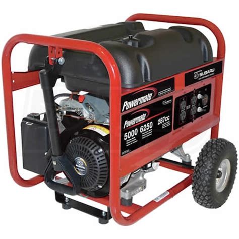 Powermate Px Series 5000 Watt Portable Generator w/ Subaru Engine ...