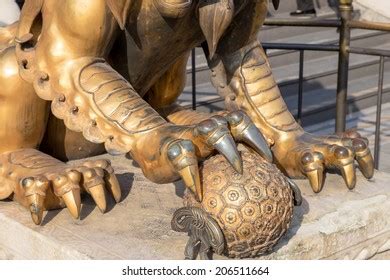 Bronze Chinese Dragon Statue Forbidden City Stock Photo 206511664 ...