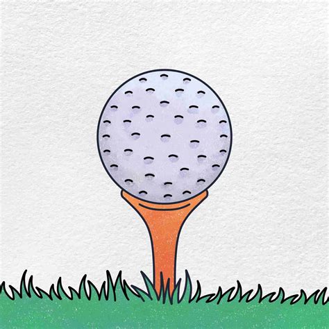 How to Draw a Golf Ball - HelloArtsy