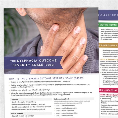 The Dysphagia Outcome Severity Scale (DOSS) – Adult and pediatric ...