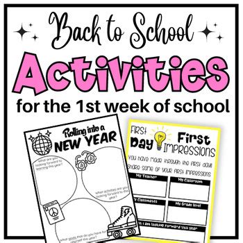 Back to School Activities | First Week of School | B-W | Made By Teachers