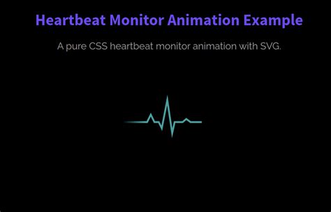 CSS Heartbeat Monitor Animation with SVG | Codeconvey