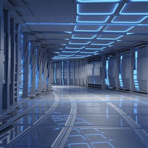 sci-fi interior scene 3d model | Scifi interior, Spaceship interior ...