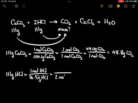 SOLVED: The reaction between limestone and hydrochloric acid produces ...