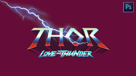 Thor Love & Thunder logo design using photoshop | FREE PSD - YouTube