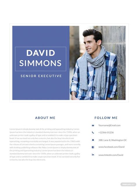 Senior Photographer Resume in PSD, Word, Publisher, Pages - Download | Template.net