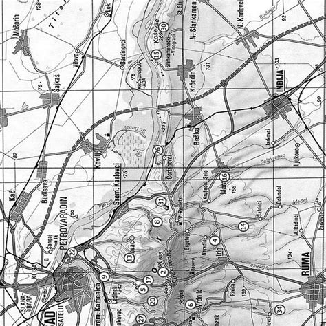 Map of Fruška Gora with investigated localities: | Download Scientific Diagram