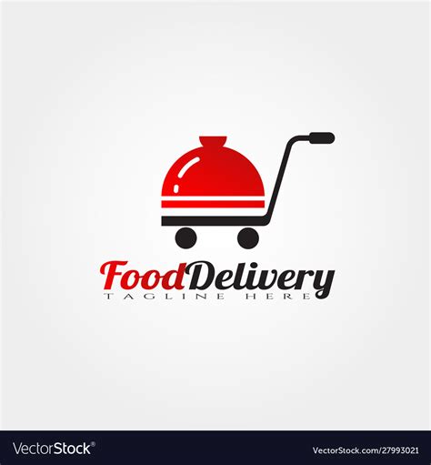 Food delivery logo design Royalty Free Vector Image