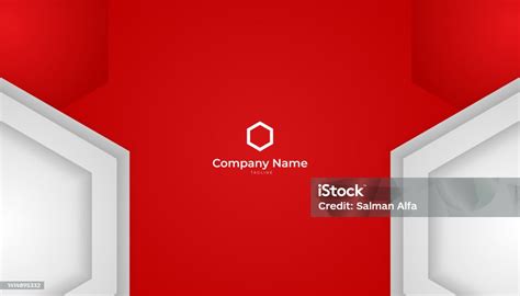 Modern Clean Style Red And White Business Card Design Template Stock Illustration - Download ...