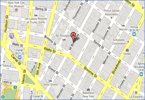 Map of BROADWAY - ToursMaps.com