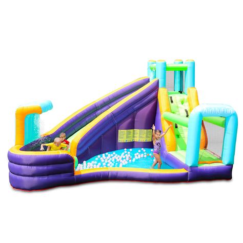 Buy Inflatable Waterslide, Water Bounce House for Wet and Dry, Kids ...