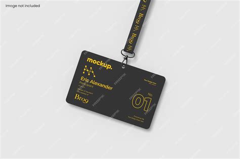 Premium PSD | Horizontal id card mockup