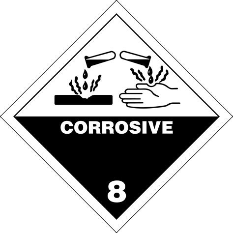 Hazmat Class Corrosive Substances Dangerous Goods Hazard Symbol | My XXX Hot Girl