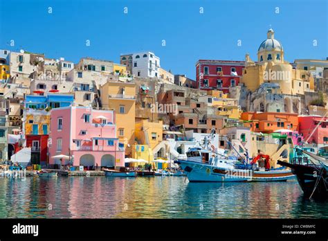 Marina Corricella, Procida Island, Bay of Naples, Campania, Italy Stock ...