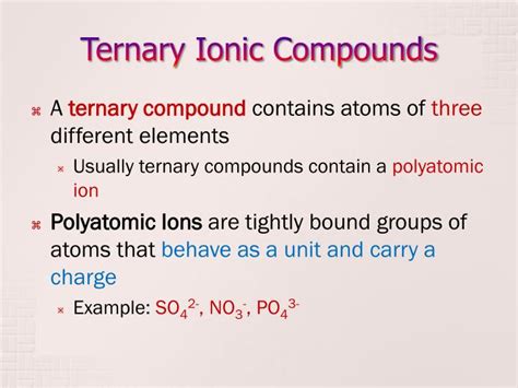 PPT - Naming Ternary Ionic Compounds PowerPoint Presentation - ID:4193602