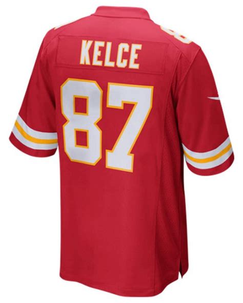 Nike Satin Travis Kelce Chiefs Game Day Jersey in University Red (Red ...