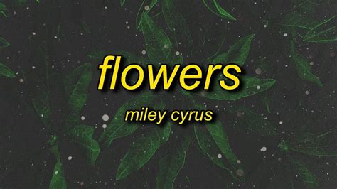 [ 1 HOUR ] Miley Cyrus - Flowers (lyrics) i can buy myself flowers - YouTube