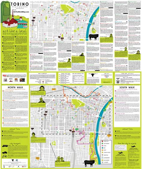 Carte de Turin en Italie - Découvrir la des plans de la ville