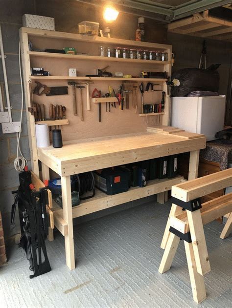Woodworking Projects for Beginners | Workbench plans diy, Garage work bench, Garage workbench plans