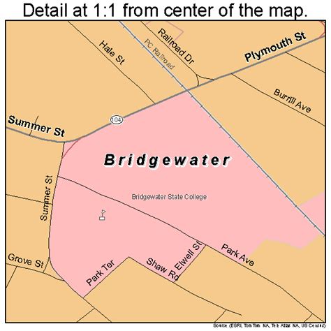 Bridgewater Massachusetts Street Map 2508050