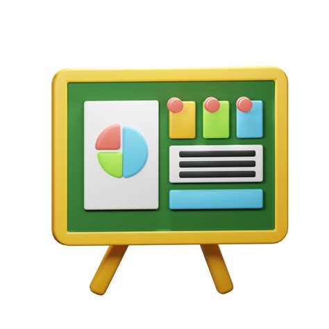 3D icon board Presentation 23404792 PNG